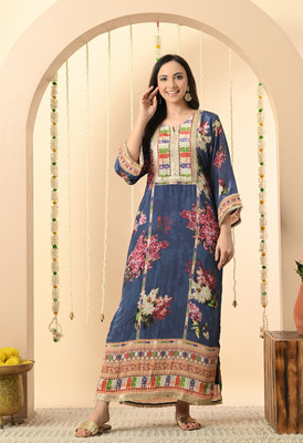 Shop Begum Women Ethnic Dress Blue Ankle Length Dress