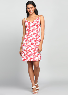 HERSHEINBOX Women Bodycon Pink Above Knee/Mid Thigh Length Dress