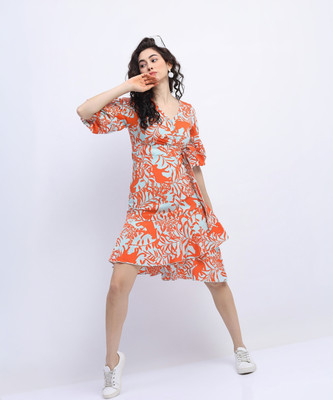 Tokyo Talkies Women A-line Multicolor Above Knee/Mid Thigh Length Dress