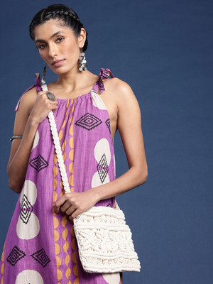 Taavi Women Fit and Flare Purple Midi/Calf Length Dress