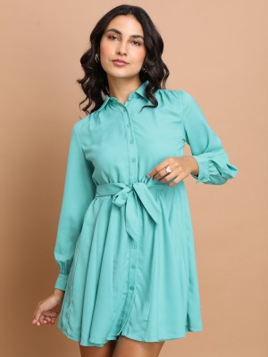 Tokyo Talkies Women Shirt Green Dress