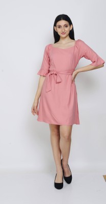 FLAMBOYANT Women A-line Pink Dress