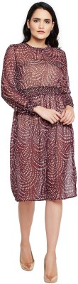 OXOLLOXO Women A-line Maroon Dress