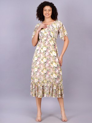 Highlight fashion export Women A-line Multicolor Dress