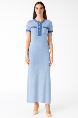 KIYAN NXT GENE Women Sheath Grey Maxi/Full Length Dress