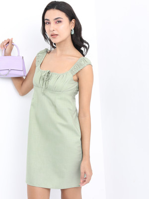 Tokyo Talkies Women Bodycon Grey Above Knee/Mid Thigh Length Dress