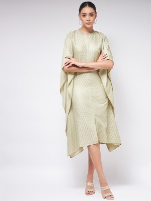 PANNKH Women Kaftan Beige, Gold Dress