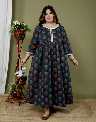 Avnii Women Gown Blue Maxi/Full Length Dress
