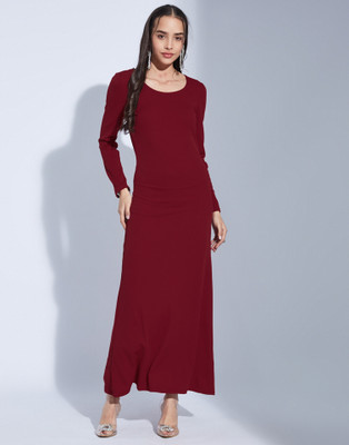Selvia Women Bodycon Red Maxi/Full Length Dress
