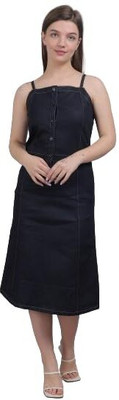 flora&fauana creations Women Maxi Blue Midi/Calf Length Dress