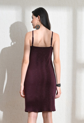 SAKSHI TRADER Women Bodycon Purple Knee Length Dress