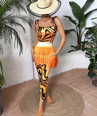TANDUL Women Bodycon Multicolor Maxi/Full Length Dress