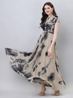BEELEE TYPS Flared/A-line Gown(Grey)