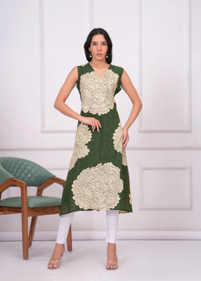 Oh Mi Dios Women A-line Green Midi/Calf Length Dress