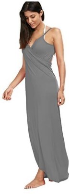 LYXAR Women Wrap Grey Dress