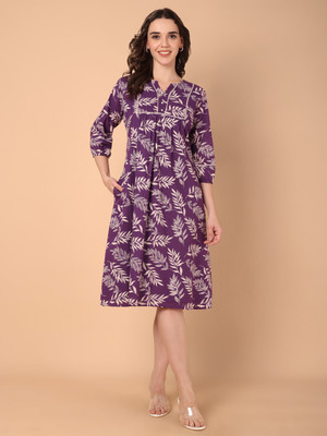 Azira Women A-line Blue Midi/Calf Length Dress