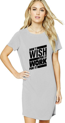 HouseOfCommon Women T Shirt Red Above Knee/Mid Thigh Length Dress