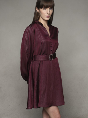 VERO MODA Women A-line Maroon Mini/Short Dress