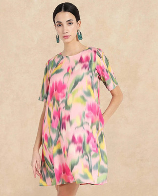 RAREISM Women A-line Multicolor Mini/Short Dress