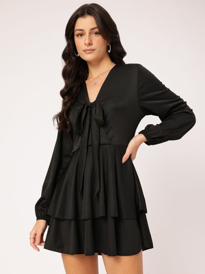 Dressberry Women A-line Black Mini/Short Dress