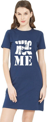 HouseOfCommon Women T Shirt White Above Knee/Mid Thigh Length Dress