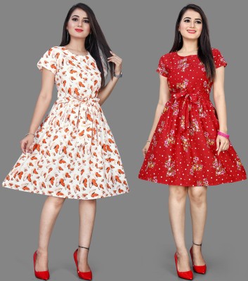 Khushi Fab Women A-line Multicolor Dress