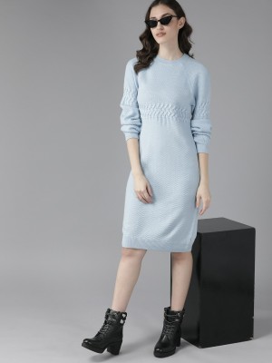 Roadster Women A-line Blue Dress