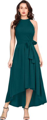HEER FASHION Straight Gown(Dark Green)