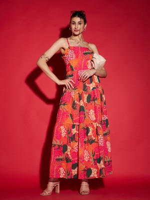 SASSAFRAS Women Maxi Multicolor Dress