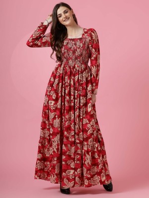 Sheetal Associates Women Maxi Red Dress