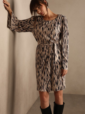 VERO MODA Women A-line Beige Knee Length Dress