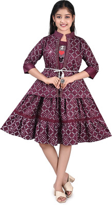 Elegance elite Women A-line Purple Knee Length Dress