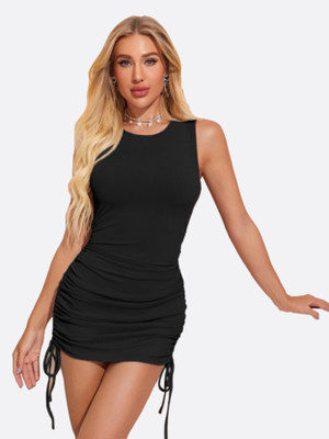 london belly Women Bodycon Black Mini/Short Dress