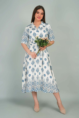 Gul West Women Maxi Blue Full Length Dress