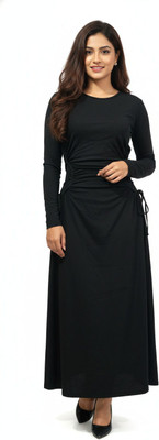 MGR FASHIONS Women Maxi Black Full Length Dress