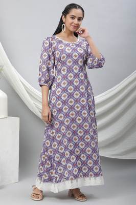 Aurelia Women A-line Multicolor Midi/Calf Length Dress