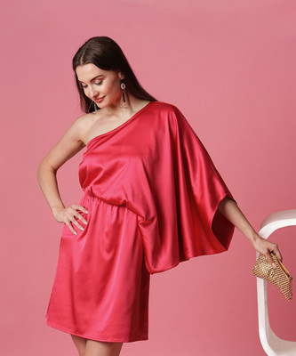 Globus Women A-line Red Above Knee/Mid Thigh Length Dress