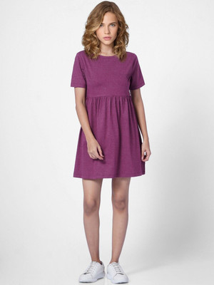 ONLY Women A-line Purple Above Knee/Mid Thigh Length Dress