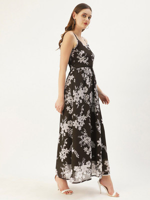 Dressberry Women Gown Brown Maxi/Full Length Dress