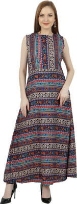 CoFo Women Maxi Multicolor Full Length Dress
