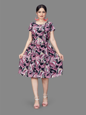 Khushi Fab Women Fit and Flare Green Mini/Short Dress