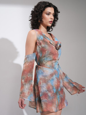 Tokyo Talkies Women A-line Multicolor Mini/Short Dress