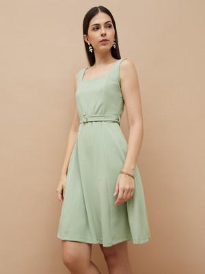 CODE by Lifestyle Women A-line Green Mini/Short Dress