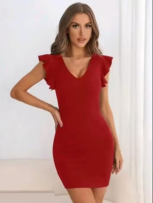 Whitewhale Women Bodycon Red Mini/Short Dress