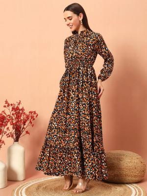 Femvy Flared/A-line Gown(Multicolor)