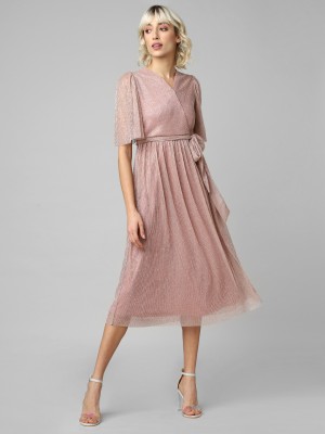 ONLY Women A-line Pink Dress