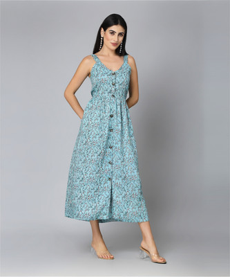 Style Quotient Women Maxi Green Midi/Calf Length Dress