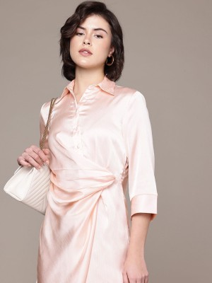 French Connection Women A-line Pink Dress