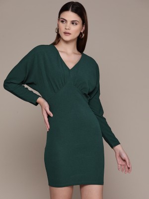 Moda Rapido Women Bodycon Dark Green Dress