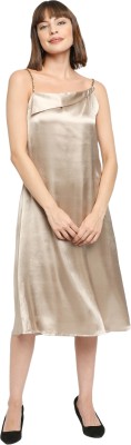 Phoolera Women A-line Silver Dress